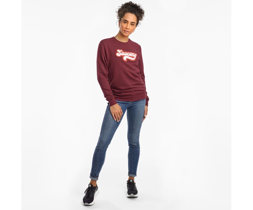 Női Saucony Rested Crewneck Ingek Bordó | HU 256ILH